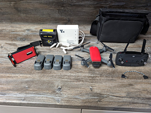 Dji spark red drone - drone, bundle
